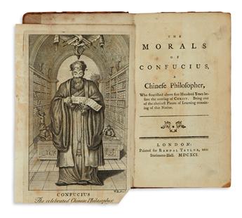 CONFUCIUS. The Morals of Confucius, A Chinese Philosopher.  1691 [i. e., circa 1780]
